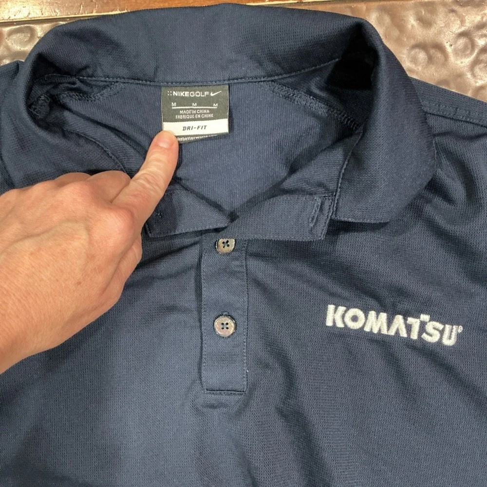 Nike Dri-fit Golf Polo Shift, Navy, Medium, Quick Dry, Breathable, Komatsu